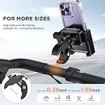 Miracase Bike Motorcycle Phone Holder, [1s Quick Lock] Bicycle Phone Mount Handlebar Cell Phone Clamp for Scooter, Compatible with iPhone Samsung Google