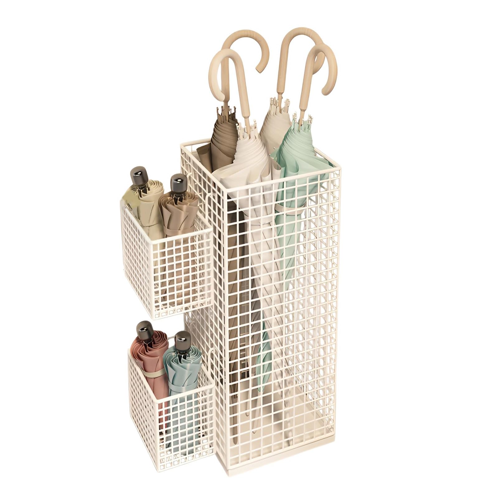 YROHGKPN Rusts Resistant Umbrellas Rack Vertical Space Saving Ventilated Grids Structure for Folding and Household Use Vertical Metal Holder