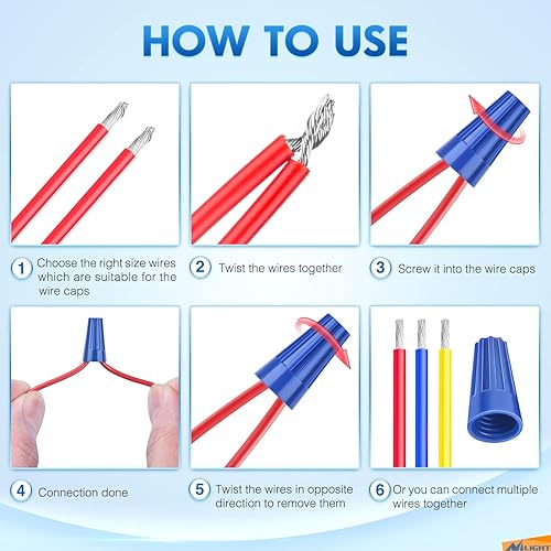 Miniatura 34 de Nilight Kit surtido de terminales aislados con grifo T y cable sin soldadura de empalme rápido, 100 unidades 22-18 18-14 12-10 AWG T Tap 100