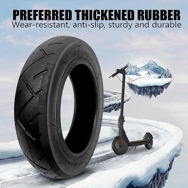 10 Pouces Chambre à air Trottinette et Pneus Trottinette 10 x 2.125, 10 Pouce Roues de Trottinette Electrique, Intérieur et Extérieur Pneus de Scooter, Pneu 10 Pouces pour Scooter Tire - 4