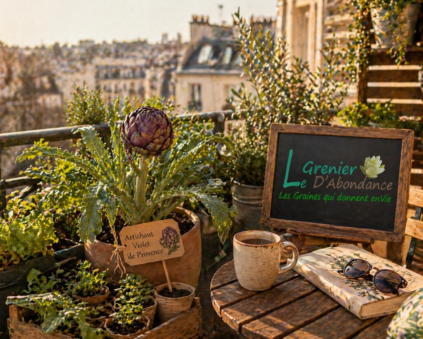 Le Grenier d'Abondance ARTICHAUT Violet de Provence Cynara scolymus 10 graines