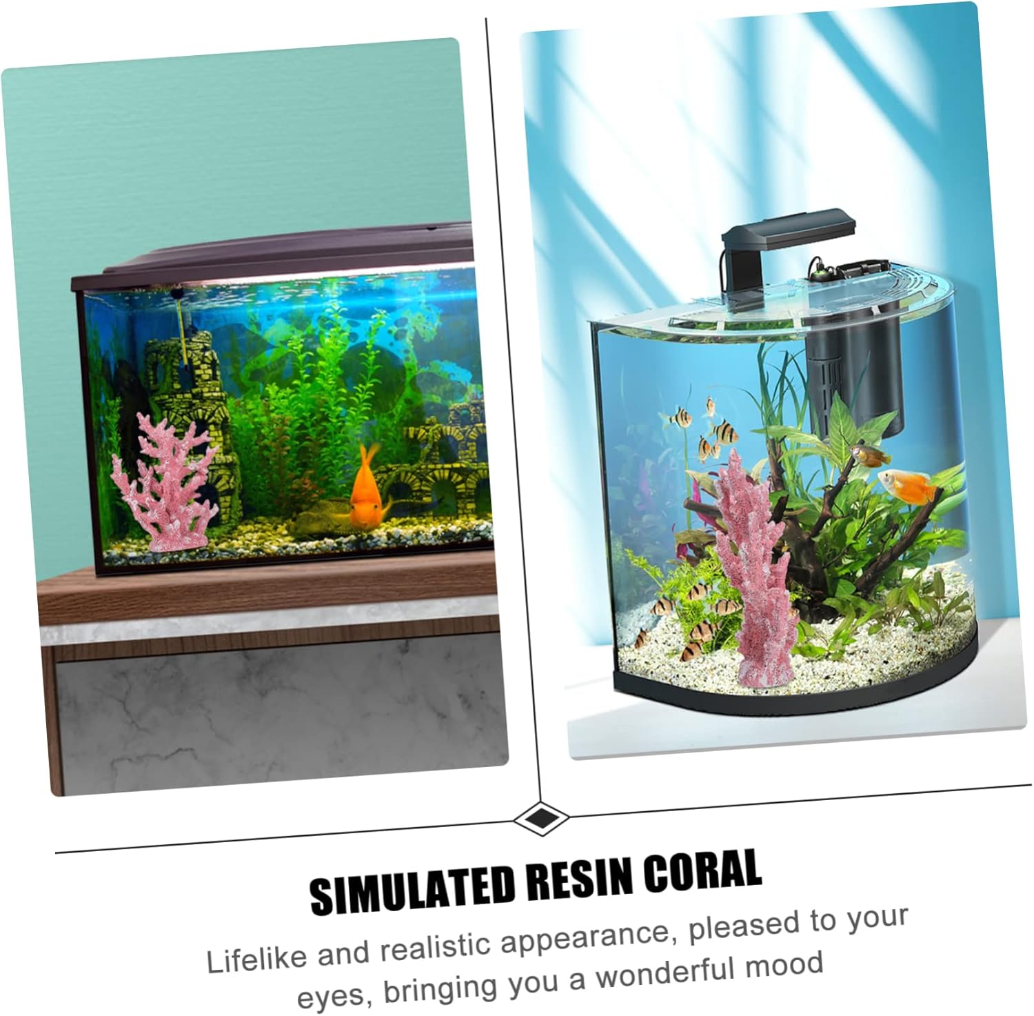 Aquarium Coral Figurine Creative Resin Artificial Coral Ornament for Fish Tank Decor Lifelike and Realistic Underwater Decoration for Home Office Aquarium