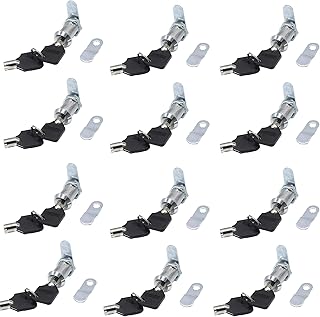X-Haibei RV Tubular Cam Lock Keyed Alike 12 Pack for Camper or Trailer Door,Cabinet, Cupboards, Key can only be Removed in...