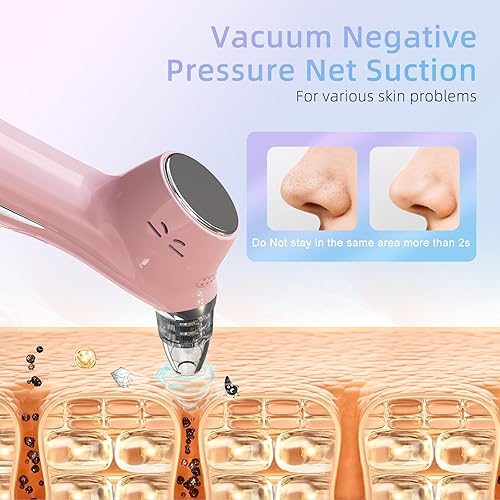 Miniatura 2 de Removedor de puntos negros, aspiradora facial, limpiador de poros eléctricos, comedones, 5 sondas de succión y 5 niveles de succión, herramientas