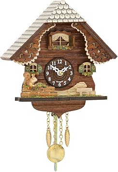 Trenkle Kuckulino Black Forest Clock with Quartz Movement and Cuckoo Chime TU 2053 PQ