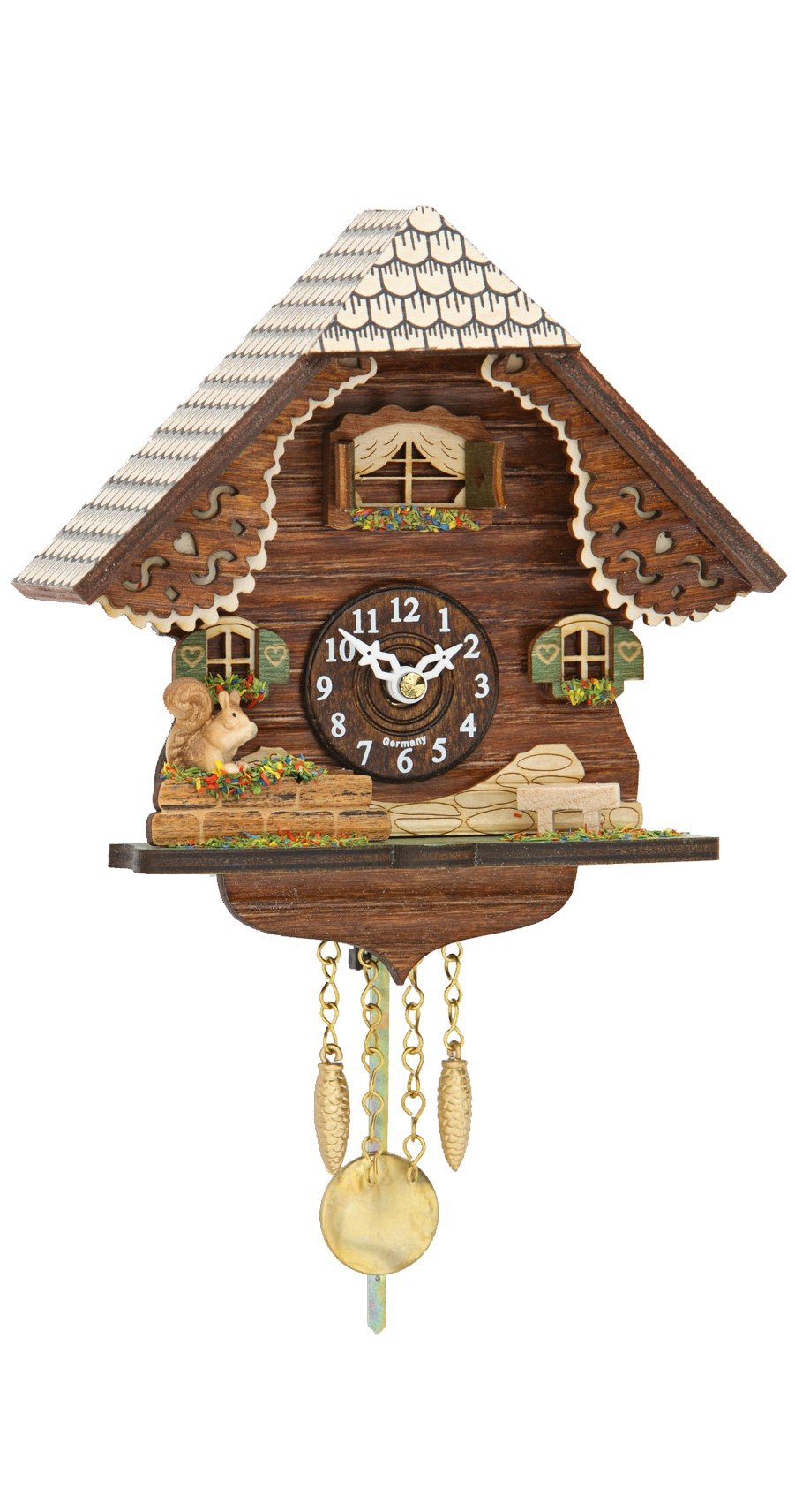 Reloj de cuco Trenkle Kuckulino TU 2053 PQ miniatura Selva Negra cuarzo