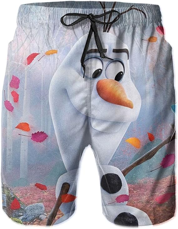 Amazon Co Jp オラフ 1 ファッション メンズ ショーツ 水着 サーフパンツ 街着 ビーチ 海パン スイムパンツ 3ｄプリント 通気速乾 ドライサマーサーフビーチボードショーツ 水陸両用 ファッション
