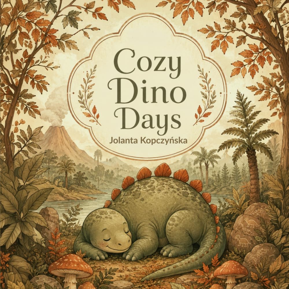 Cozy Dino Days: a peaceful coloring journey
