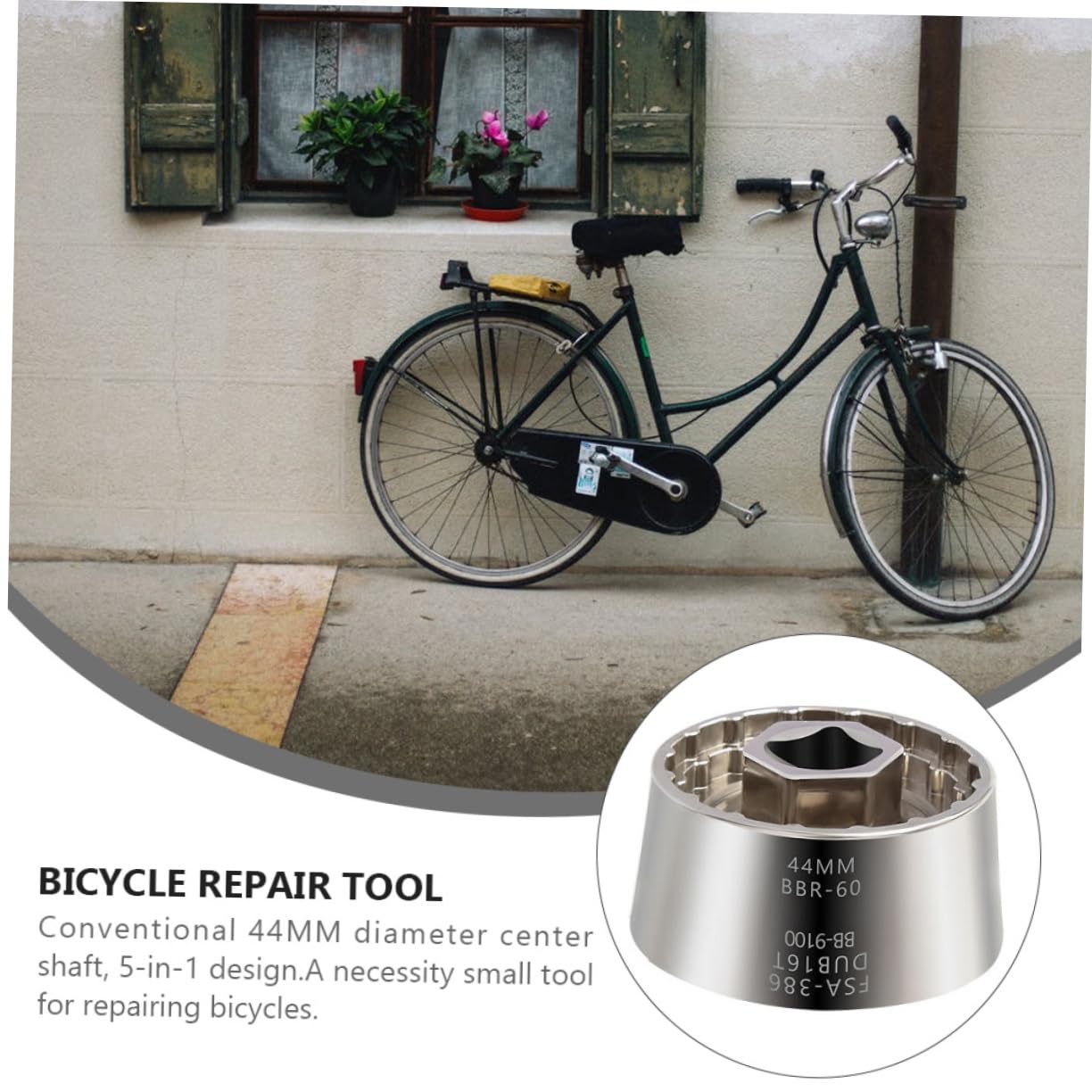 Yardwe Bike Bottom Bracket Removal Tool Axle Dismounting Tool Center Shaft Withdrawal Heavy-Duty Metal Construction