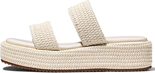 Erocalli Platform Sandals Women Cute Wedge Espadrilles Slip on Summer Beach Raffia Vacation Sandal Comfortable Open Toe Dressy Shoes