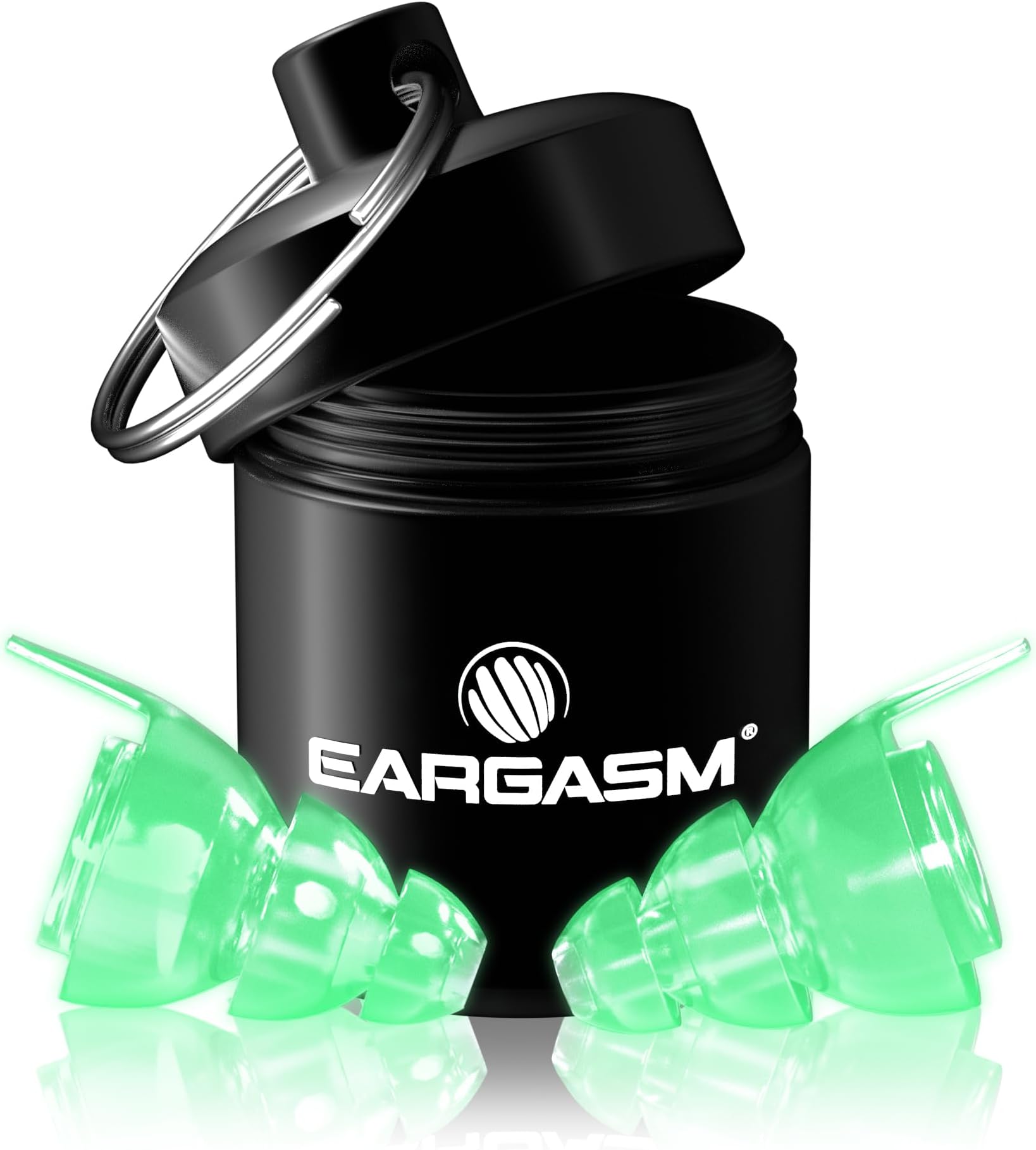 Eargasm High Fidelity Afterglow Glow-in-the-Dark Earplugs for Concerts, Festivals, Musicians, DJs, Night-Life Hearing Protection - Reusable Ear Plugs for High Fidelity Noise Reduction up to 21 dB