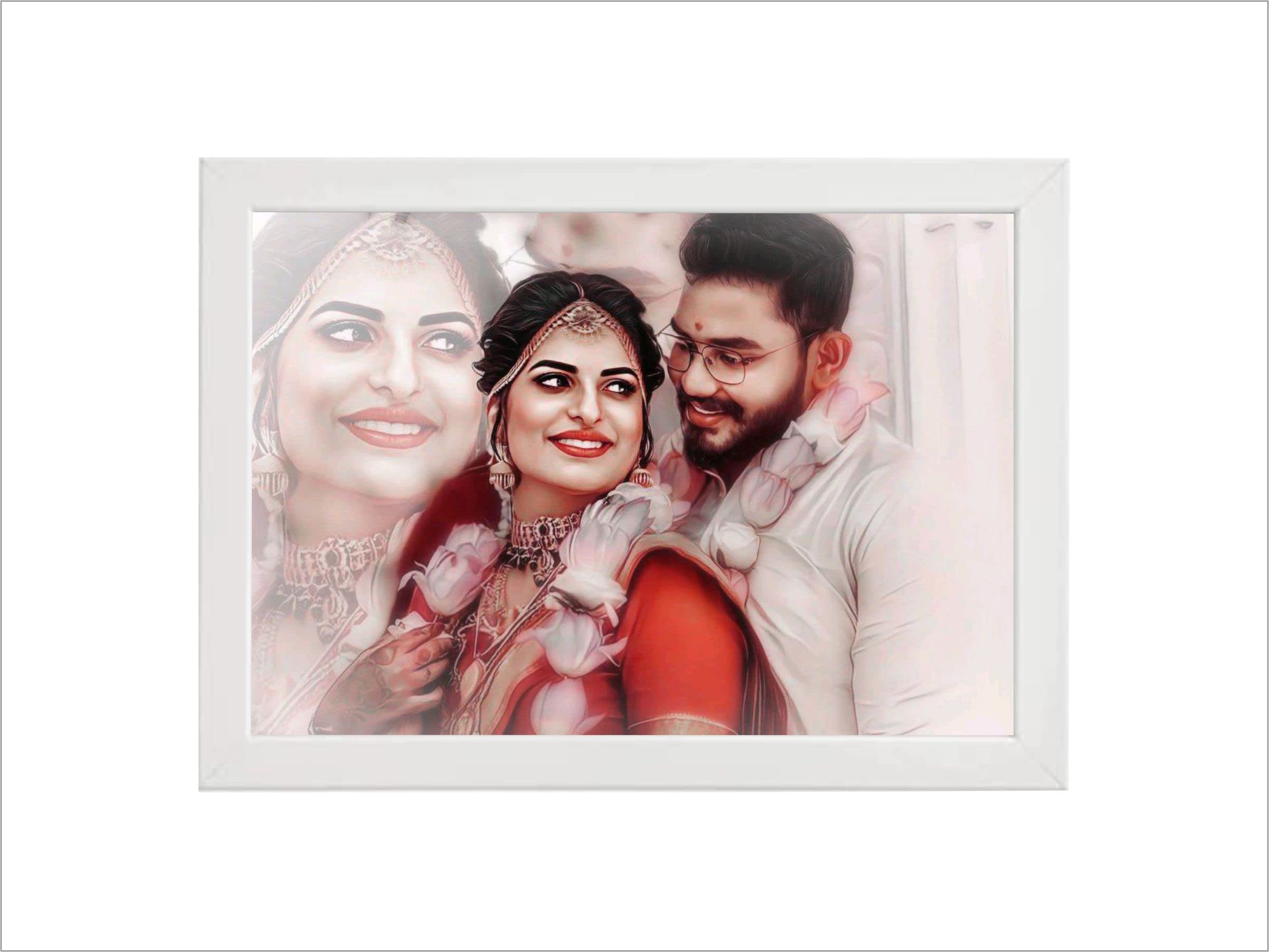 Vsk Art Customized Digital Oil Painting Photo Frame for Anniversary,Birthday, (Best Gift for Someone) (8x10 White) (B0C5RT6WBK) Amazon Price History, Amazon Price Tracker