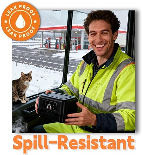 Miniatura 7 de Lonchera térmica - Calentador de alimentos portátil para el trabajo, lonchera eléctrica inalámbrica para adultos y hombres, lonchera calentable