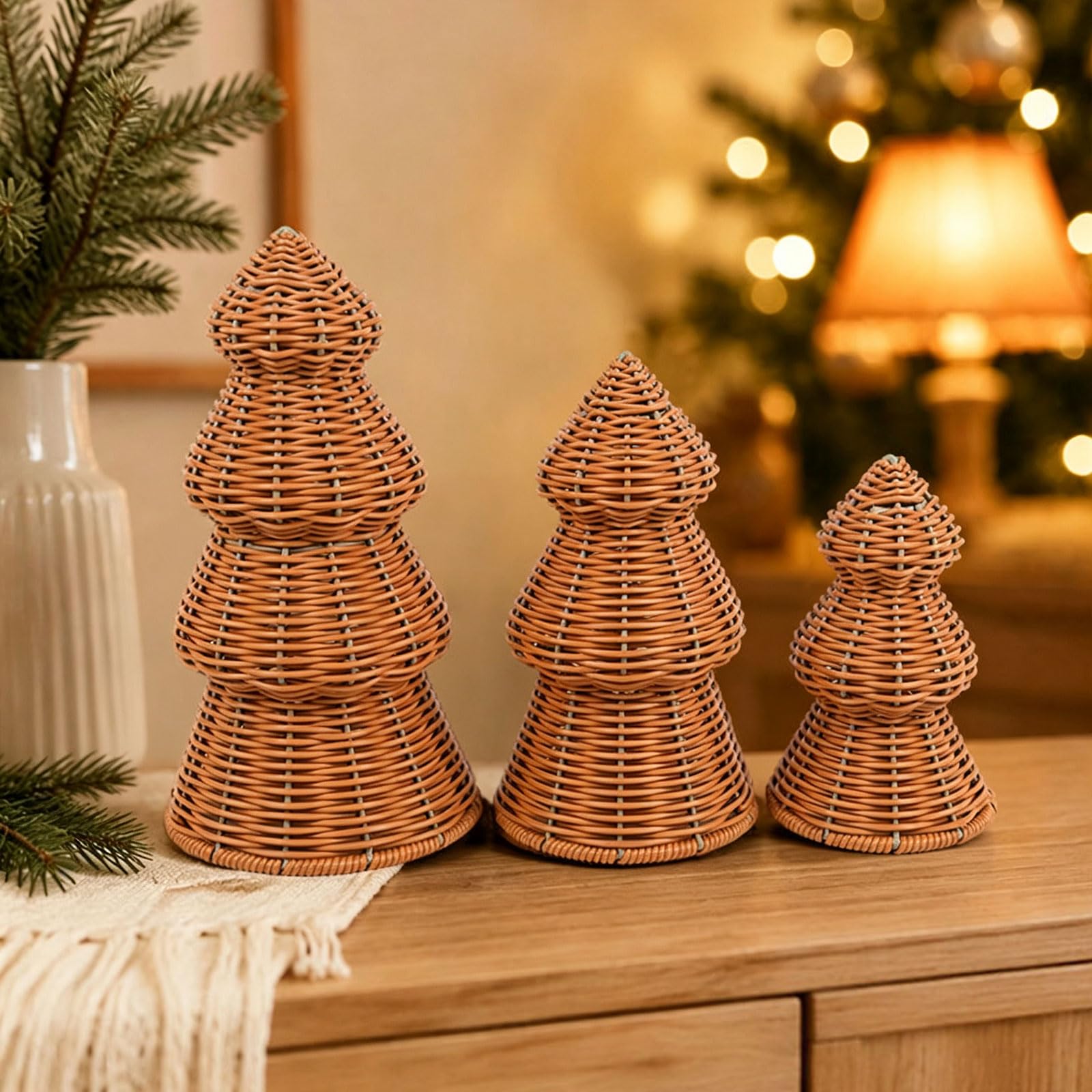 Figurine d ' Arbre de Noël avec Une Saison à Plusieurs, 3PCS