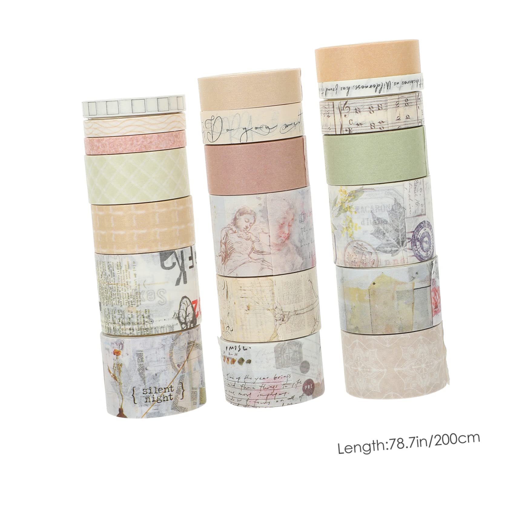 NUOBESTY 60rollen Washi Tape Vintage Design Selbstklebende Dekorationsbänder Für Scrapbooking Planer Und Für Kreative Projekte Und Persönliches Gestalten