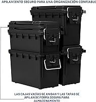 Vista 6 de Caja de almacenamiento de municiones Sheffield 12629, cajas de campo apilables de.30 calibre, resistentes al agua y al polvo, caja de almacenamiento
