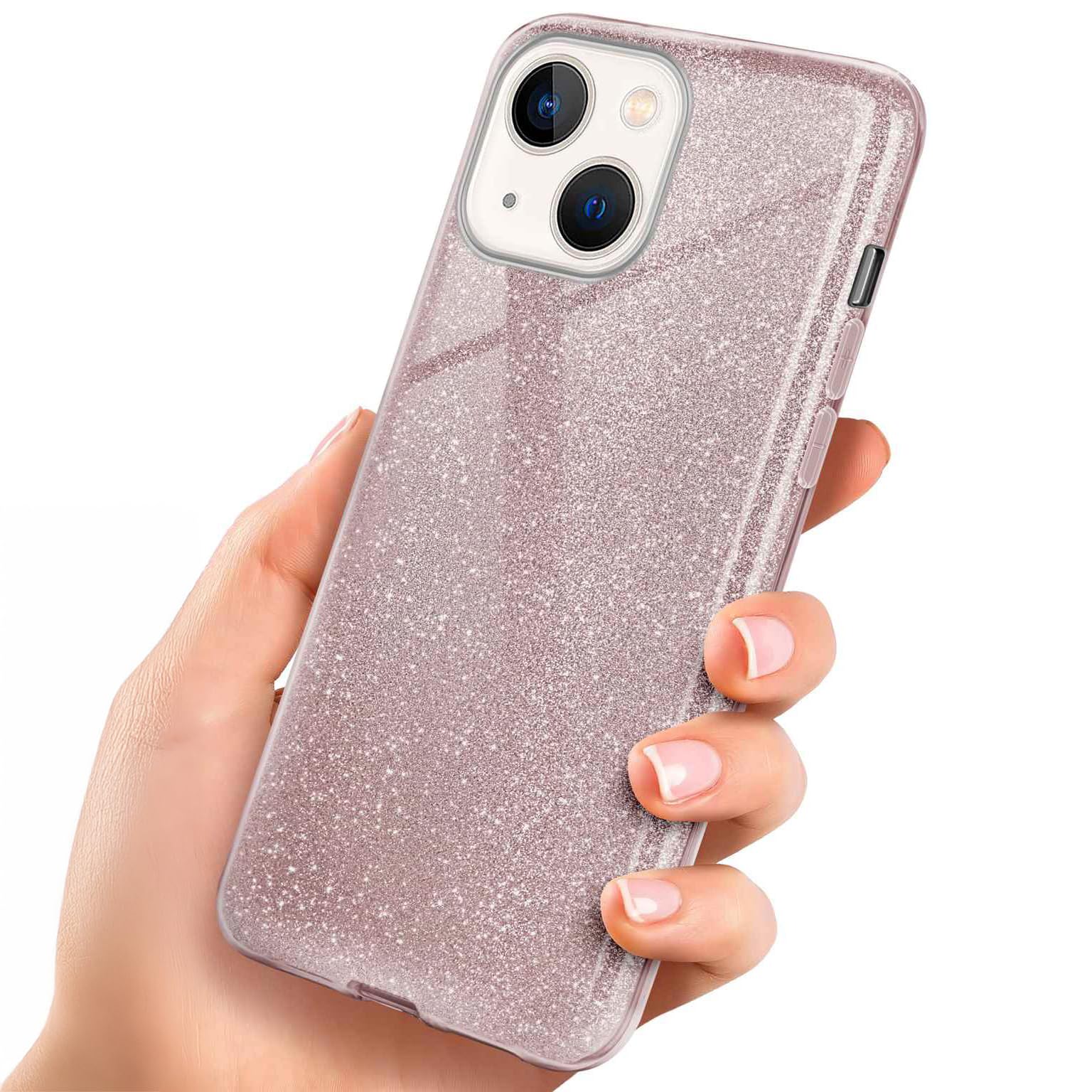 Étui à paillettes compatible avec Apple iPhone 13 Mini Max antichoc - 8