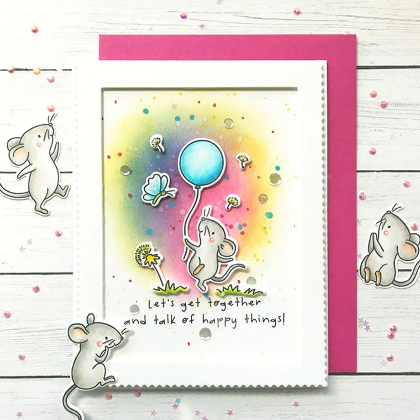 Strawberry Die Cut And Stamp Set - Metal Dies With Clear Stamps For Card Making