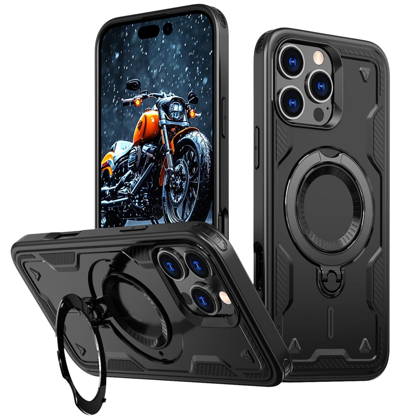 新品 キックスタンドケース iPhone14 pro max用 ブラック Amazon