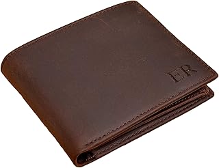 Personalized Leather Wallet for Men, Custom Wallet with Monogram / Initi...
