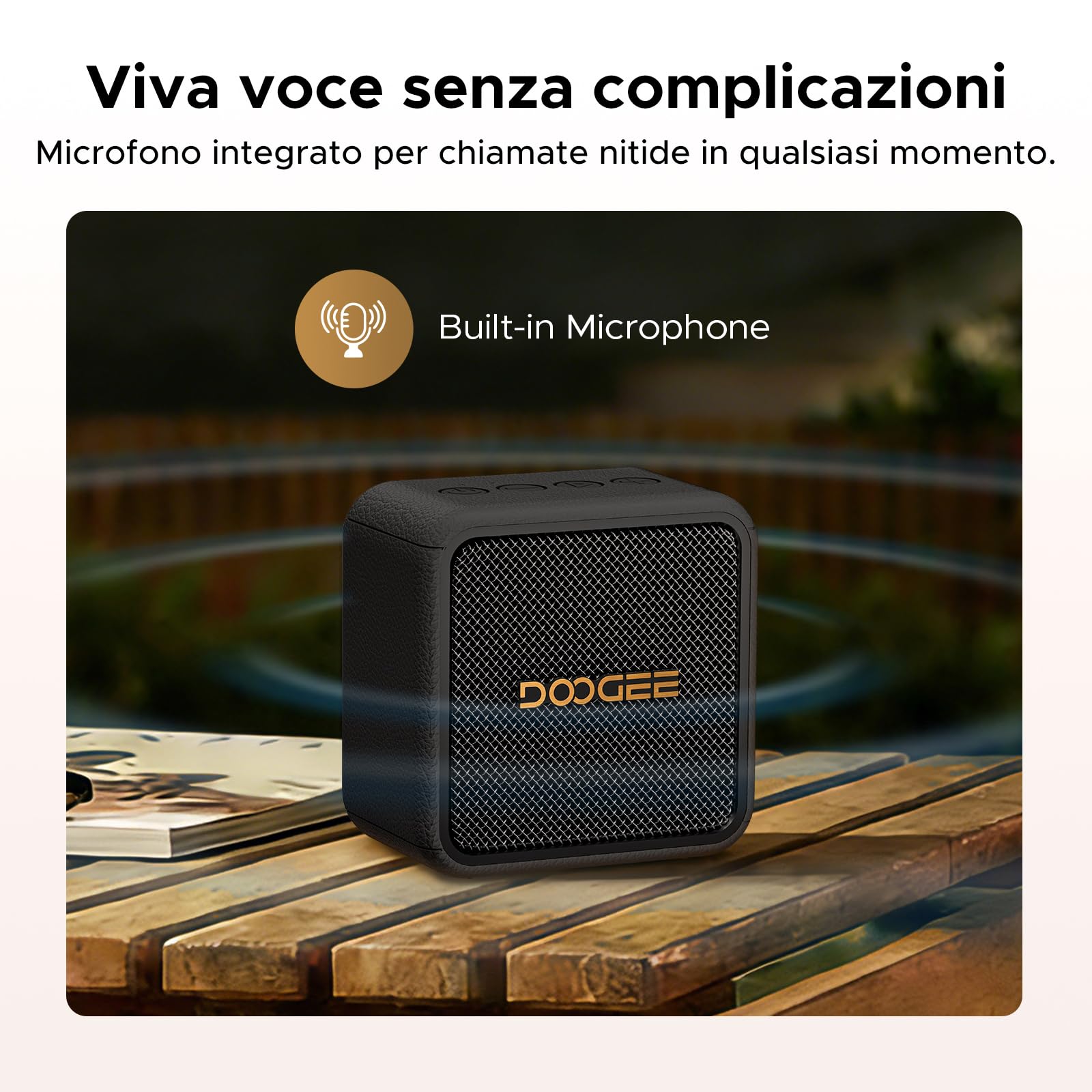 Cassa Portatile 20W Picco,Speaker Wireless IP67 Impermeabile Antipolvere e Antiurto,14 Ore Autonomia,TWS Stereo,Vivavoce,USB TF AUX (BLACK)