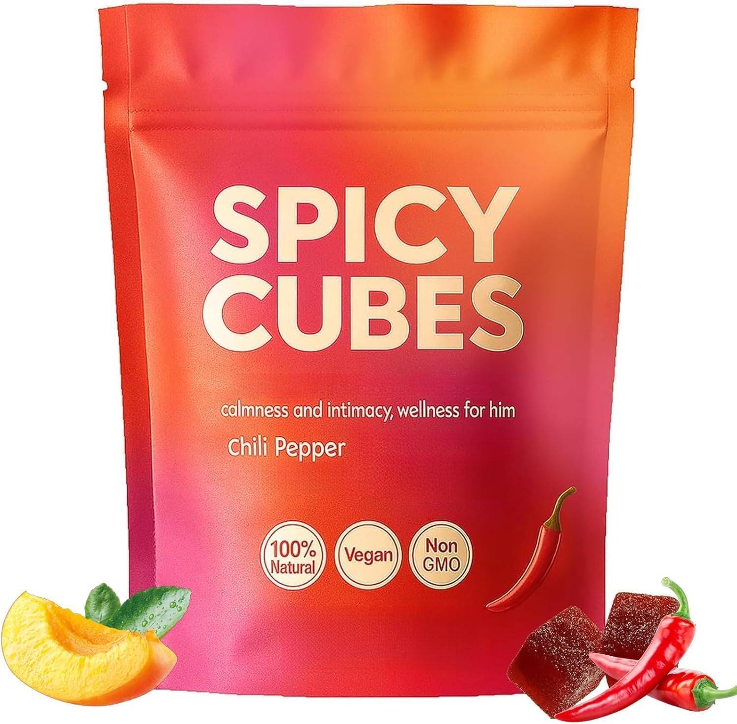 Gummies di coppia Spicy Cube | Migliora l'energia, la resistenza e la vitalità fisica - allevia lo stress, calma l'umore e aumenta la fiducia in se stessi