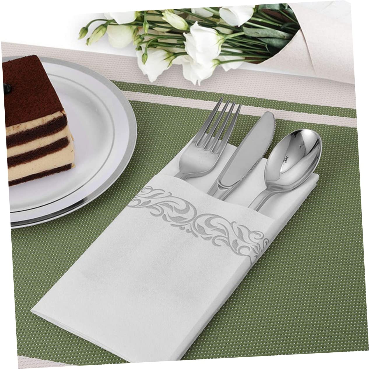 Didiseaon 50 Piezas Servilleta De Papel Decoración De La Mesa Del Hogar Decoración De La Mesa De Comedor Toallas De Papel Lavables Servilletas De Cóctel Servilletas De Cóctel Suministros De