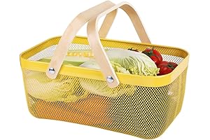 Garden Harvest Carrier | Wire Mesh Storage Organizer Basket