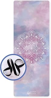 PRO 4mm Premium Non-Slip Yoga Mat with Strap | Perfect for Hot Yoga, Pilates, and Home Workouts | Durable Rubber Mat for Stretching