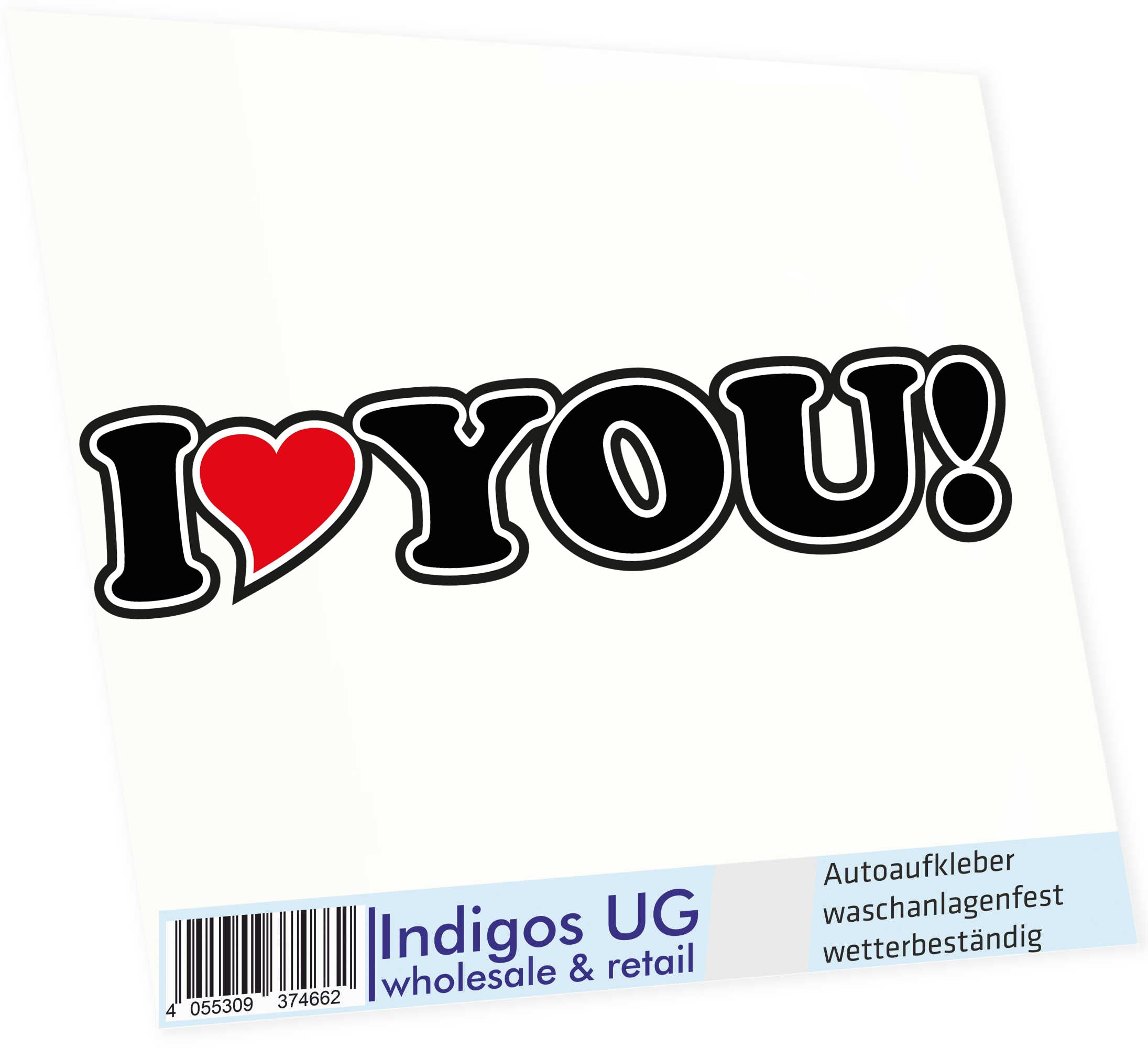 INDIGOS UG Autoaufkleber I Love Nepomuk – 15 Cm, Wetterfest & UV-beständig
