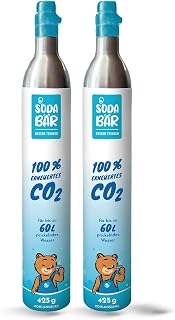Cilindro de CO2 para dispositivos SodaFresh, 2 x 425 g (60 l) | Relleno premium con ácido carbónico de Linde Deutschland