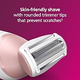 PHILIPS Lady Shaver Series 6000 Wireless Razor with 6 Accessories Body Exfoliating Glove Bikini Zone Trimmer (Model BRL146/00), White/Pink - 2