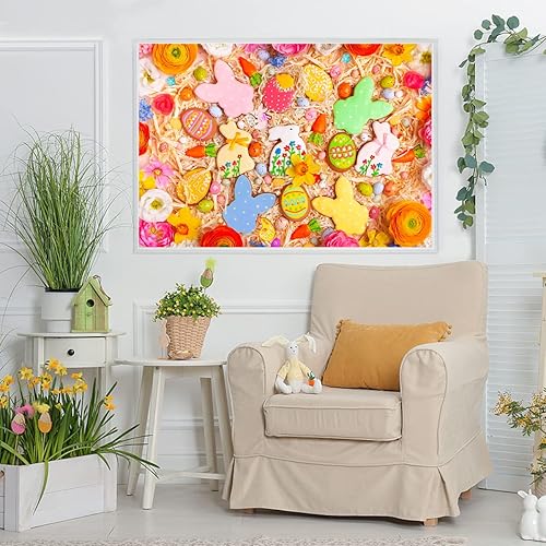 Miniatura 6 de HUADADA Rompecabezas de 1000 piezas para adultos, galletas de Pascua, rompecabezas para adultos y niños, juegos educativos de 1000 piezas coloridos
