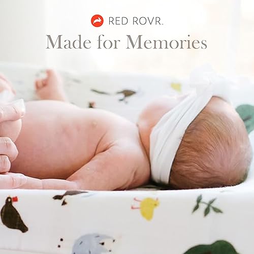 Miniatura 7 de Red Rover Funda para cambiador de muselina para niños, 16 x 32 pulgadas, 100% algodón, lavable a máquina, tamaño estándar, agujeros cosidos para