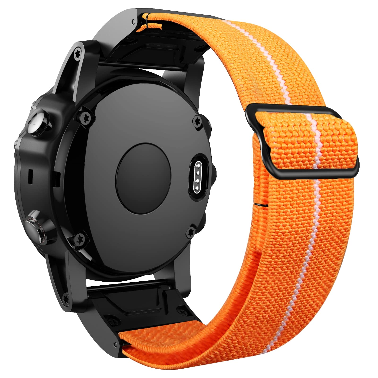 Sangle de montre nylon 22mm orange pour Garmin Forerunner 945