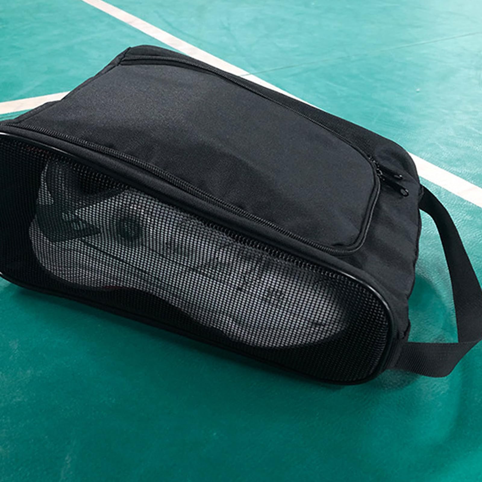 Generisch Tragbare Sportschuhtasche mit verstärktem, doppeltem Reißverschluss für Badminton Turnschuhe, Fitnessstudio und Reise Sportzubehör Aufhängen