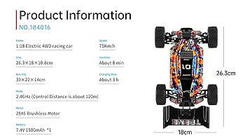 ジャンク新品】WLtoys 184016 4WD ブラシレスモーター ⑦ Amazon