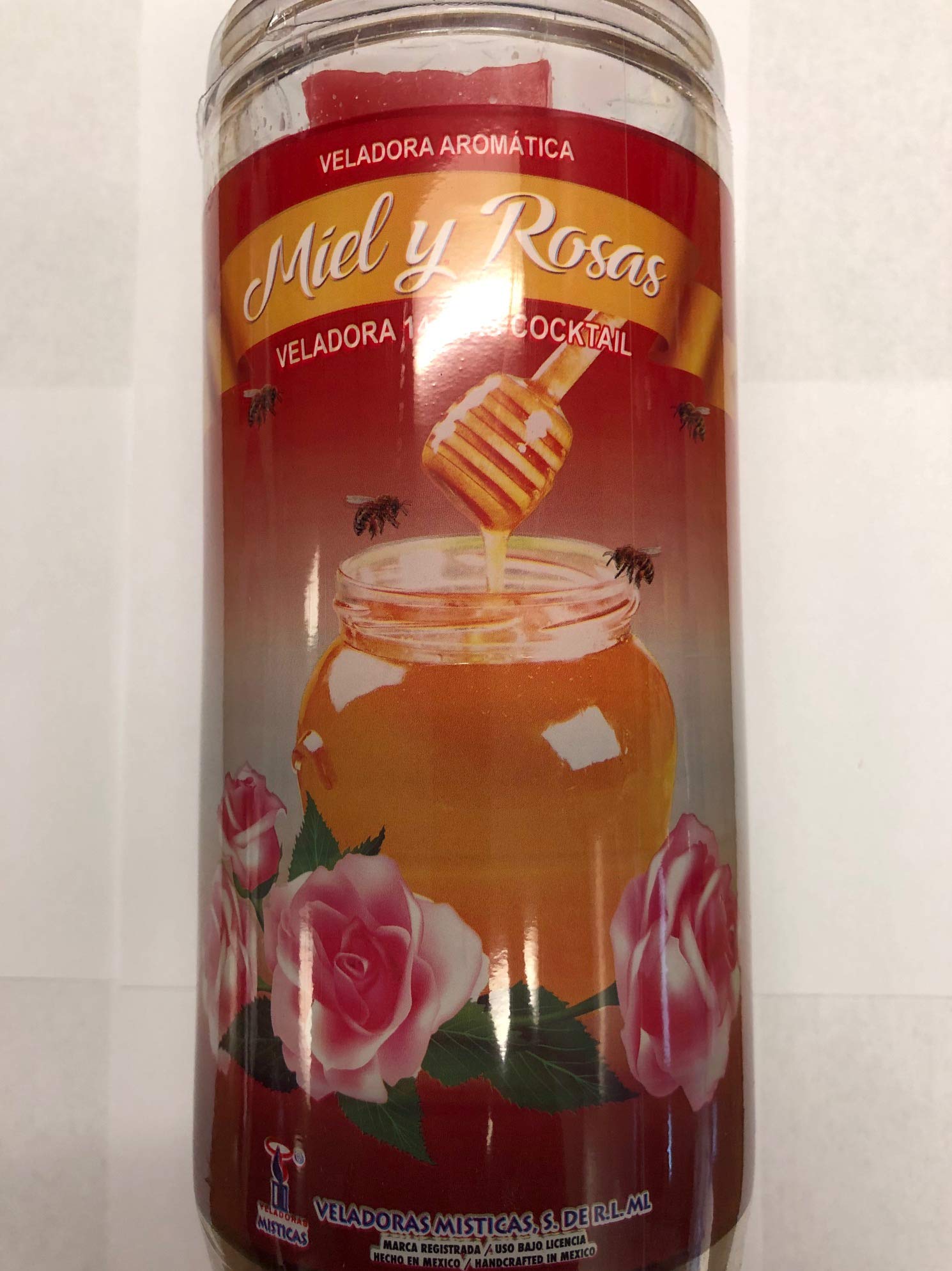 Honey and Roses 14 Day Prepared Scented Candle in Glass (Miel y Rosas)