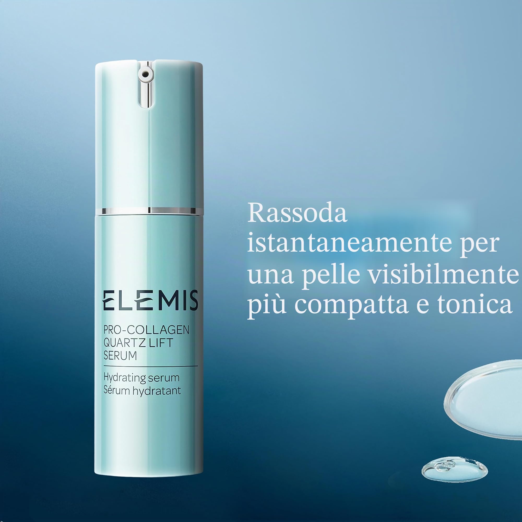 Elemis Pro-collagen Quartz Lift Serum, Siero Antirughe, Trattamento Rassodante, Levigante E Idratante, Trattamento Antietà, Per Un Effetto Lifting E Ringiovanimento Istantaneo, Formato Viaggio, 30ml