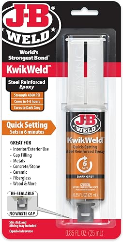 J-B Weld KwikWeld Quick-Setting Steel Reinforced Epoxy Syringe 25 ml