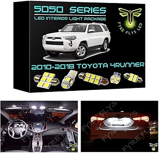 Fyre Flys 16 Piece White LED Interior Lights for 2010-2019 Toyota 4Runner 5050 Series SMD Package Kit and Install Tool 6000K - coolthings.us
