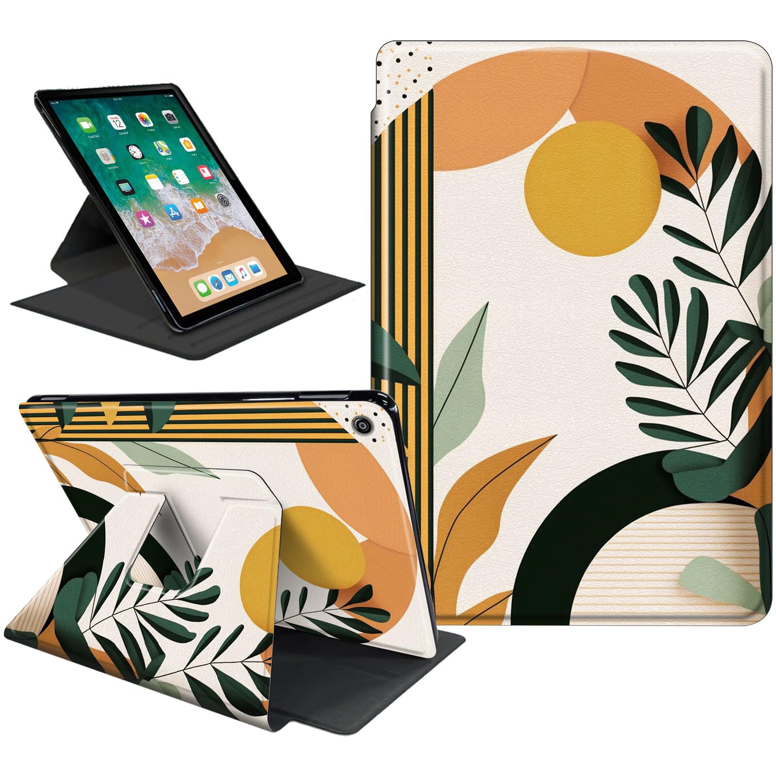 SDDFRHGH for iPad 6th/5th Generation Case (2018/2017 Model) 9.7 inch iPad Case,for iPad Air 2/Air 1 Case,PU Leather 360 Degree Rotating Stand Smart