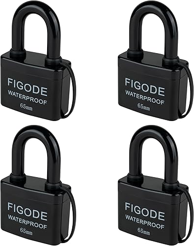 Miniatura 6 de FIGODE® Candados supergrandes y resistentes con llaves, 2.8 pulgadas de ancho, candados impermeables para exteriores, cerraduras de acero laminado