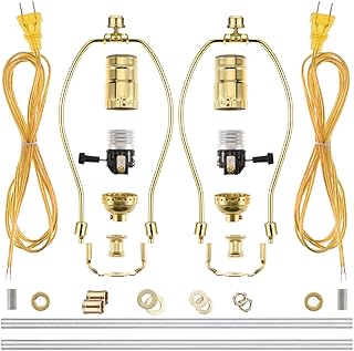 Canomo 2 Sets Table Lamp Kit Repair or DIY Lamp Kit with 8 Inch Harp, 2 ...