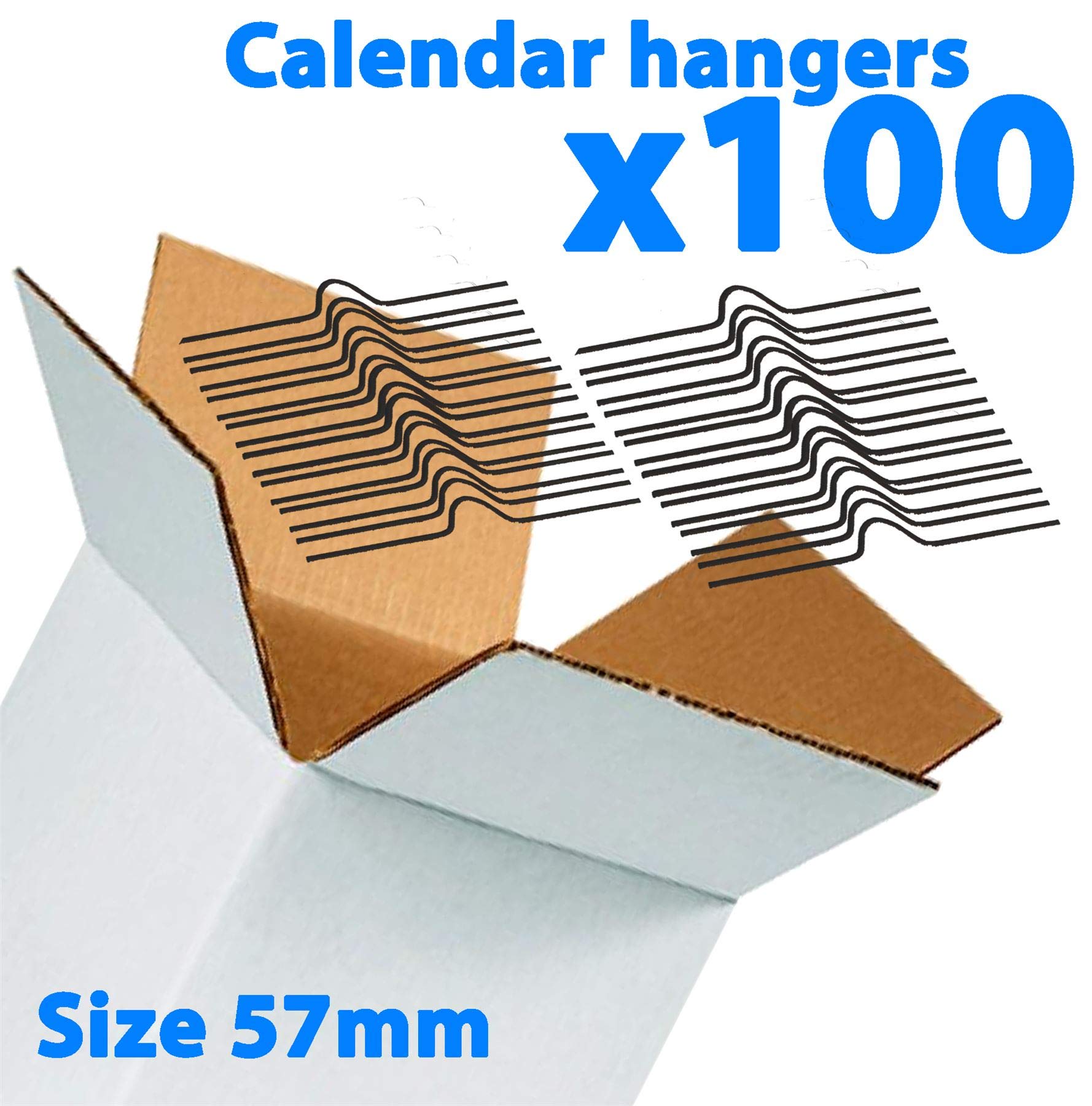 Galaxy 57mm Calendar Wire Hangers x 100 - Black