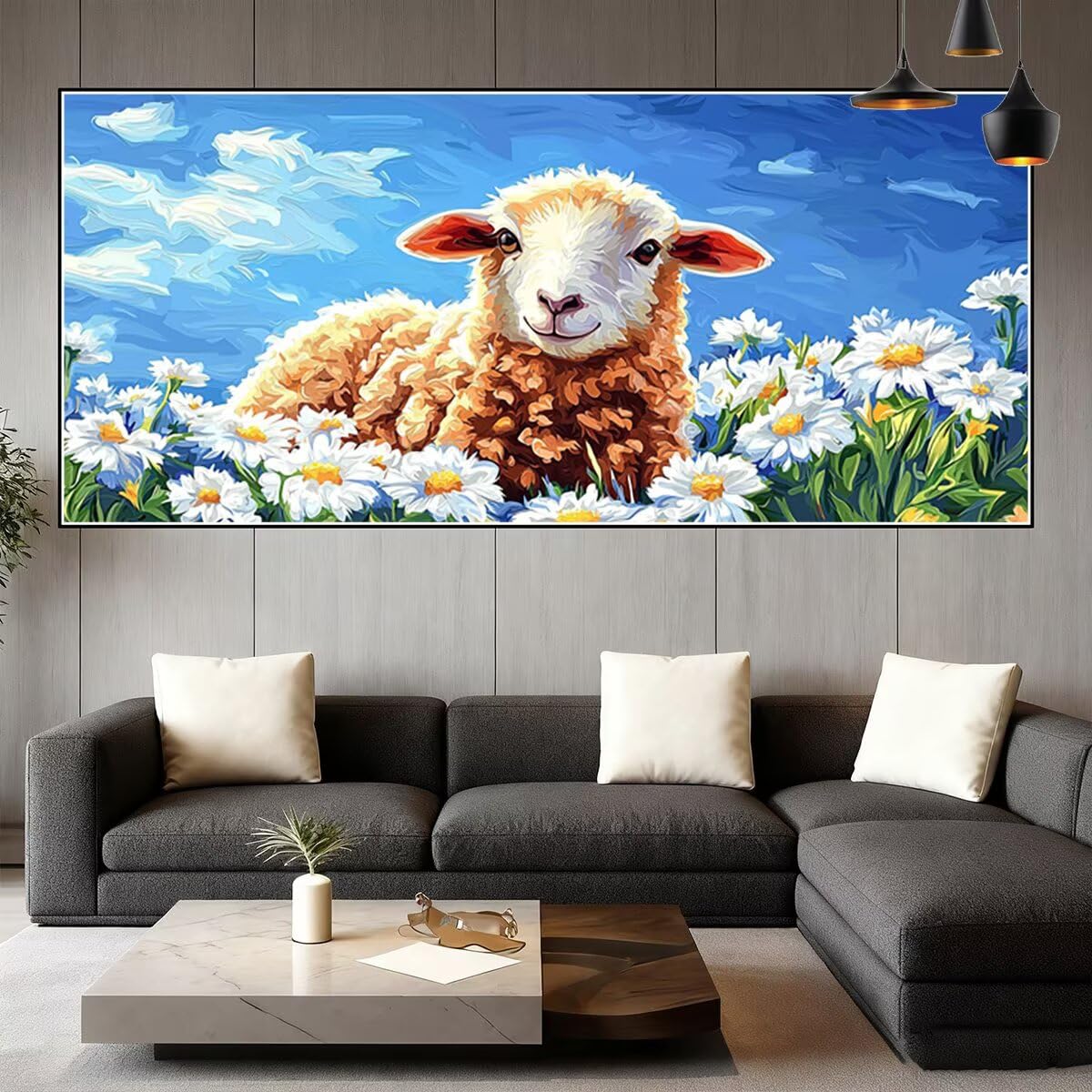 Malarstwo diamentowe zwierzę, malowanie diamentami kwiat duży rozmiar 220 x 100 cm, DIY kryształowe diamenty sztuka diamentowa diamentowa haft rzemiosło zestaw do dekoracji jesiennych V-30