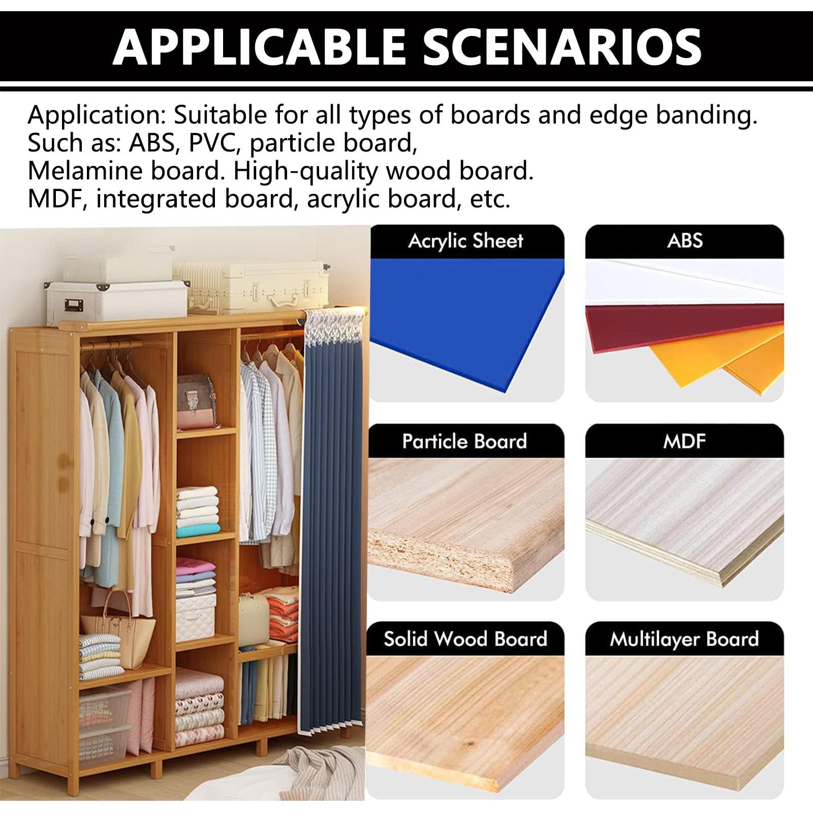 Maszyna do okleinowania krawędzi do obróbki drewna, przenośna okleiniarka do linii prostej, dwustronne klejenie, regulowana prędkość 0-6 m/min do PCW i ABS