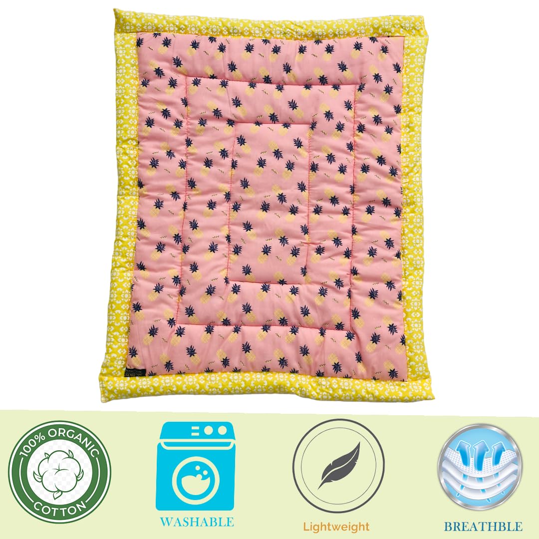 RURIBOSY |Bedding Mattress for Cotton, Baby Sleeping Bed Set Godari Baby Cradle |Sleeping Mat |Multi Purpose Cushioned Bed |Baby Bed for 0 to 2 Years. 1