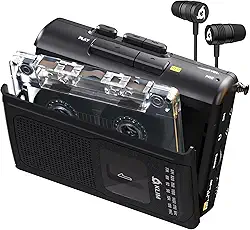KLIM K8 Leitor Cassette com auriculares F1 - nova versão - Walkman Cassette Player - rádio Am/FM - microfone e altifalante integrados - conector para auriculares e auriculares