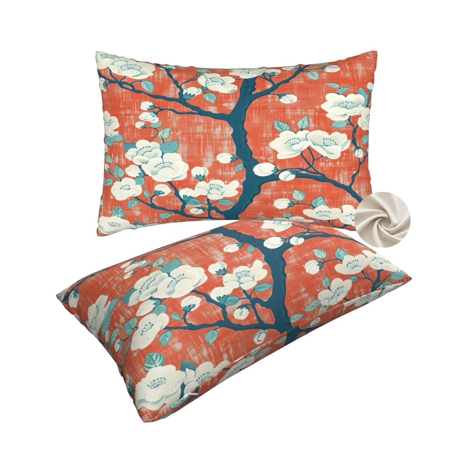 Coussin canapé décoration maison et taies d'oreillers lit 60x80 cm lot de 2